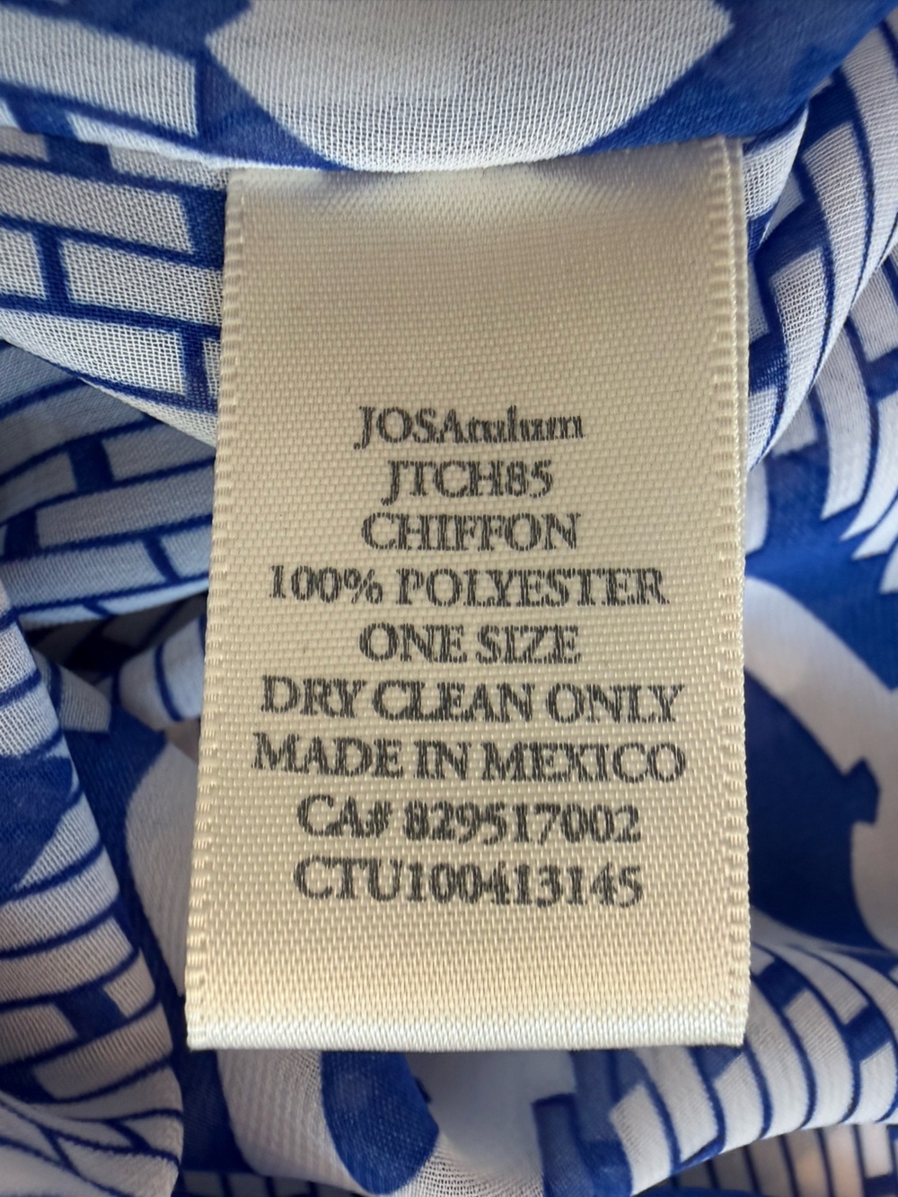 JOSA Tulum Kimono Blue White Geometric Print Cover Up Mini Dress  OS One Size - Picture 9 of 9